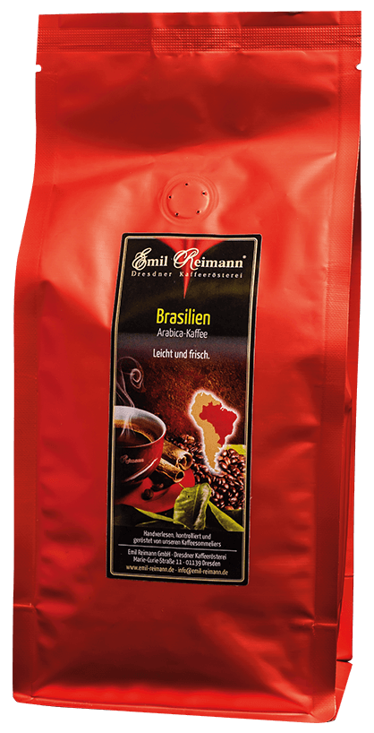 Verpackung von Länderkaffee Brasilien